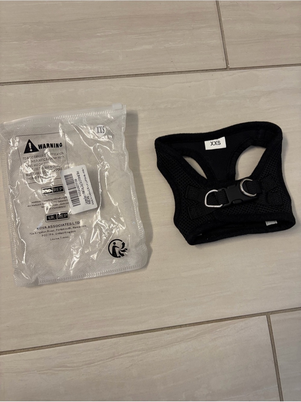 Voyager small Dig Black Mesh Harness Vest - XXS